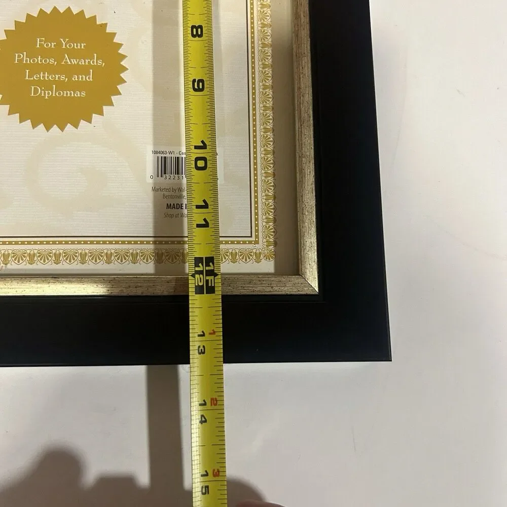 Lot of 2 Black Document Frames 8.5
